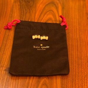 Kate Spade White/Cream Bow Earrings